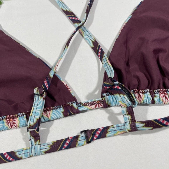 NEW Tavik [ Large ] Vivienne Bikini Top + Jayden Bottom in Monaco Merlot #T669‎ - Picture 9 of 15